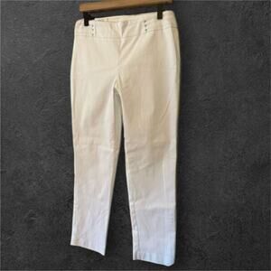 JM Collection Bright White River Pants Size Petite‎ Medium  16 waist 38length 28